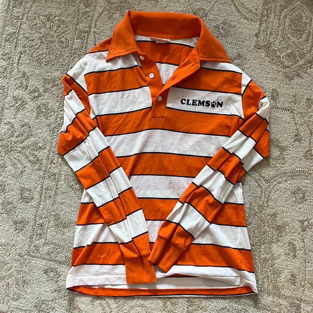 Vintage Clemson Striped Long Sleeve - Medium